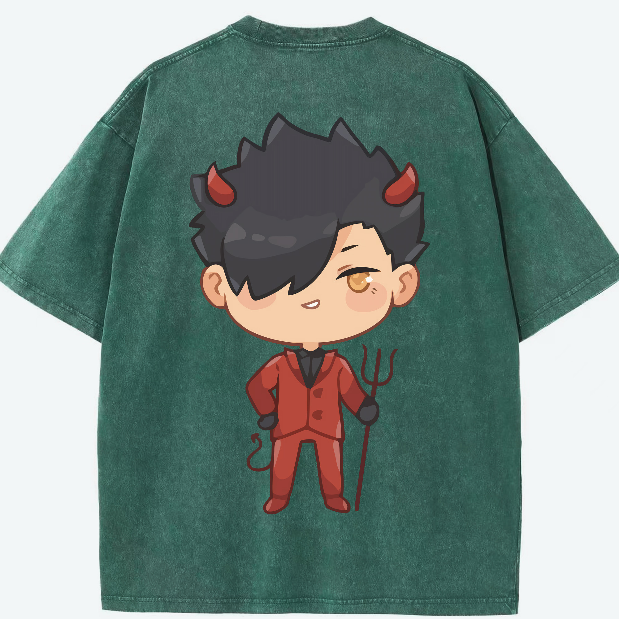 （画像用） ハイキュー!! Haikyu!! 綿100% ヴィンテージ風 半袖Tシャツ（背面プリント）